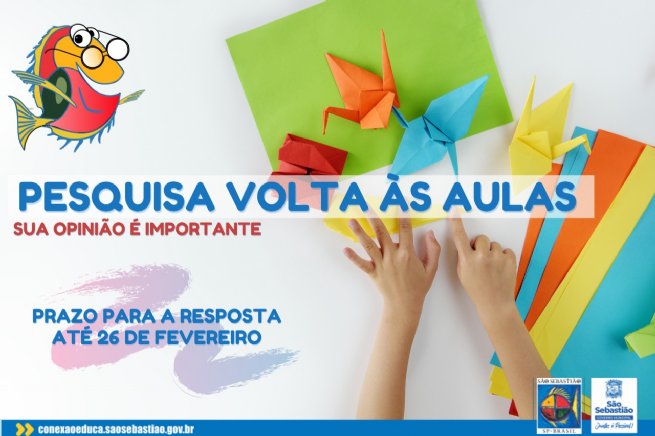 Prefeitura de São Sebastião realiza nova pesquisa sobre intenção de retorno às aulas presenciais