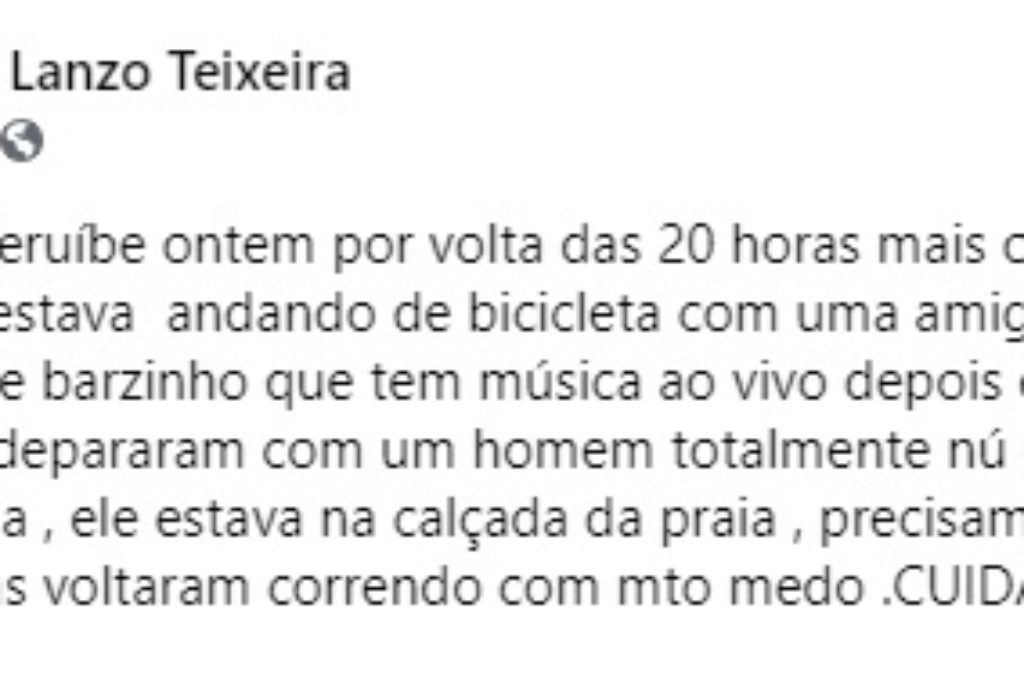 Peruíbe: Homem pelado, com máscara, assusta garotas de bicicleta na rua