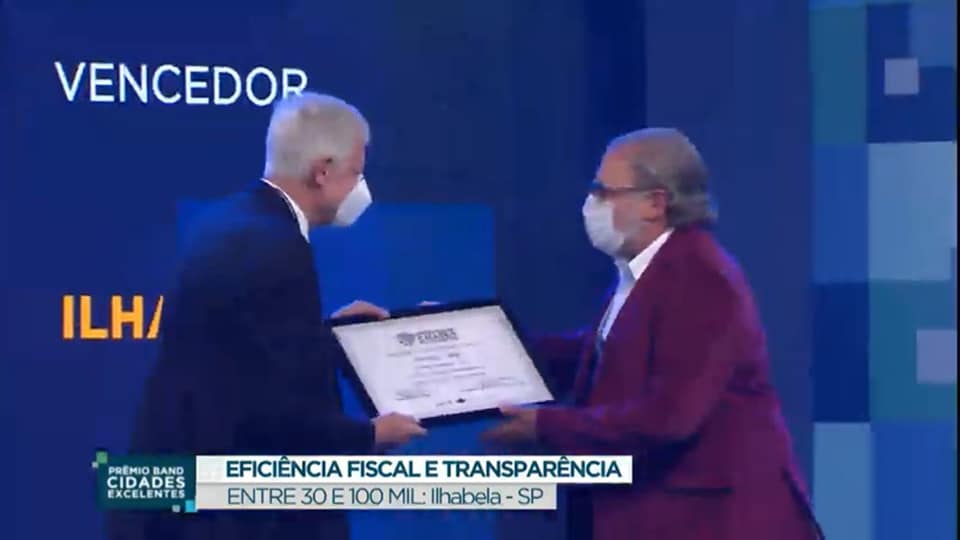 Ilhabela vence o Prêmio “Cidades Excelentes” na categoria Eficiência Fiscal e Transparência