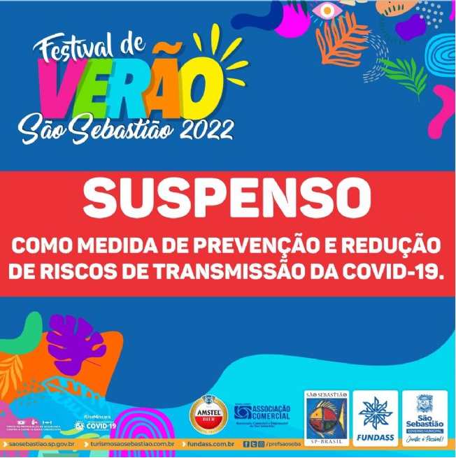 Festival de Verão de São Sebastião é suspenso como prevenção à Covid-19