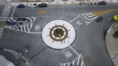 Com valor histórico, Praça Amigos da Marinha, em Santos, está de ‘cara’ nova