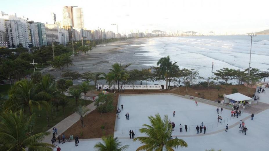 Nova pista do Quebra-Mar, em Santos, terá patins gratuitos e monitores nesta sexta