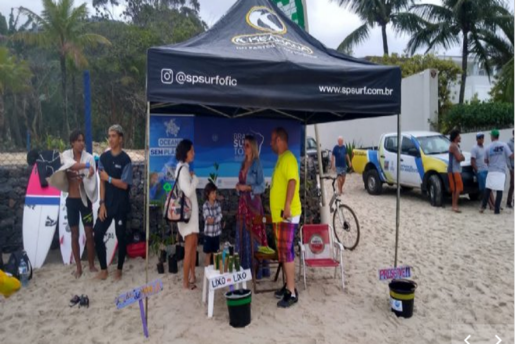 Prefeitura de São Sebastião entrega mudas de árvores nativas e recolhe lixo eletrônico durante Brasil Surf Tour