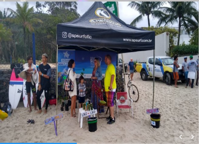 Prefeitura de São Sebastião entrega mudas de árvores nativas e recolhe lixo eletrônico durante Brasil Surf Tour